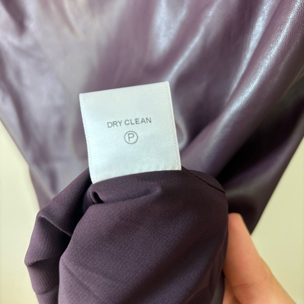 Majorelle Issa Faux Leather Midi Dress In Deep Plum Women’s Size XL Revolve - Picture 12 of 12